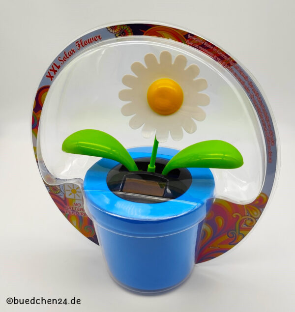 XXL Wackelblume - Solar / XXL Solarwackelblume - blau/weiß