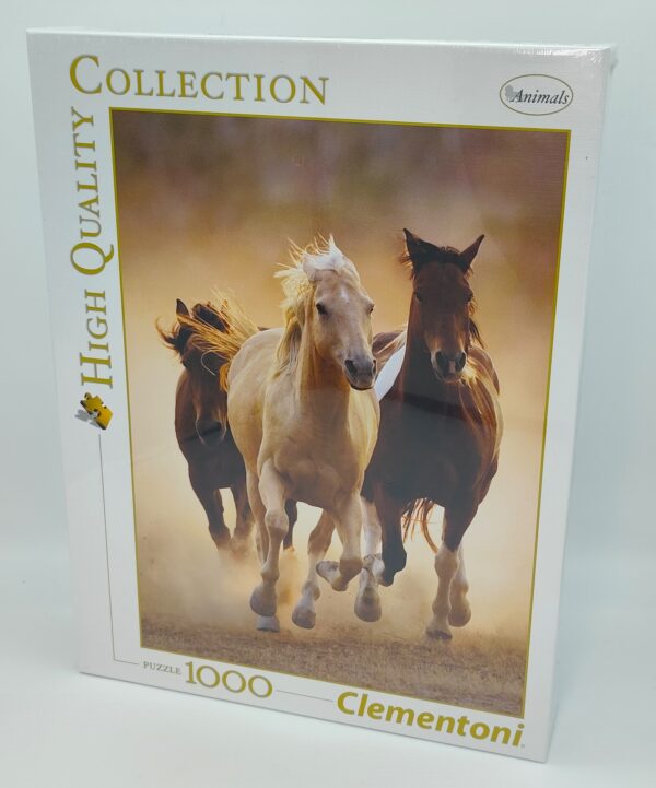 Clementoni Puzzle - Running Horses / rennende Pferde - OVP / 1000 Teile