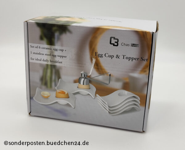 Eierbecher im modernen Design - 7tlg. – Bild 2