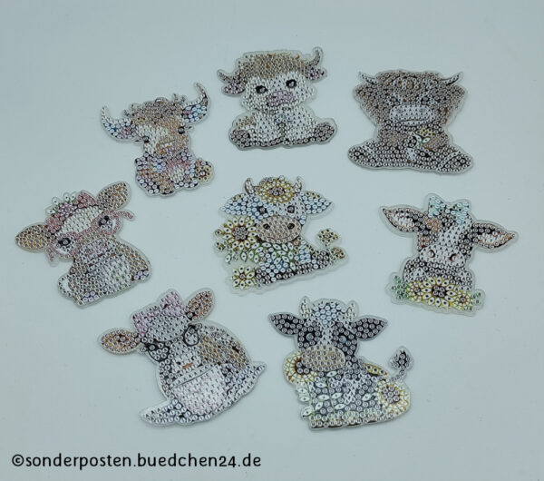 Diamond Painting Magnete 8er Set Kühe