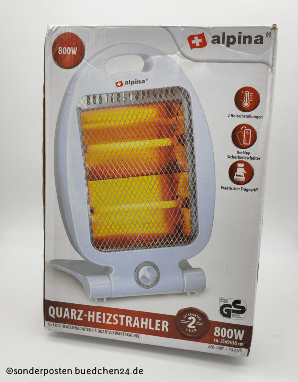 alpina Quarz-Heizstrahler / 800 W - OVP – Bild 3
