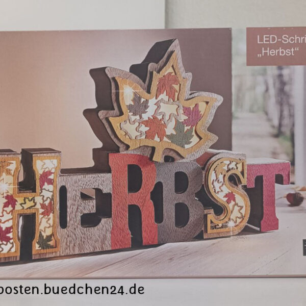 LED Herbst-Dekoration aus Holz