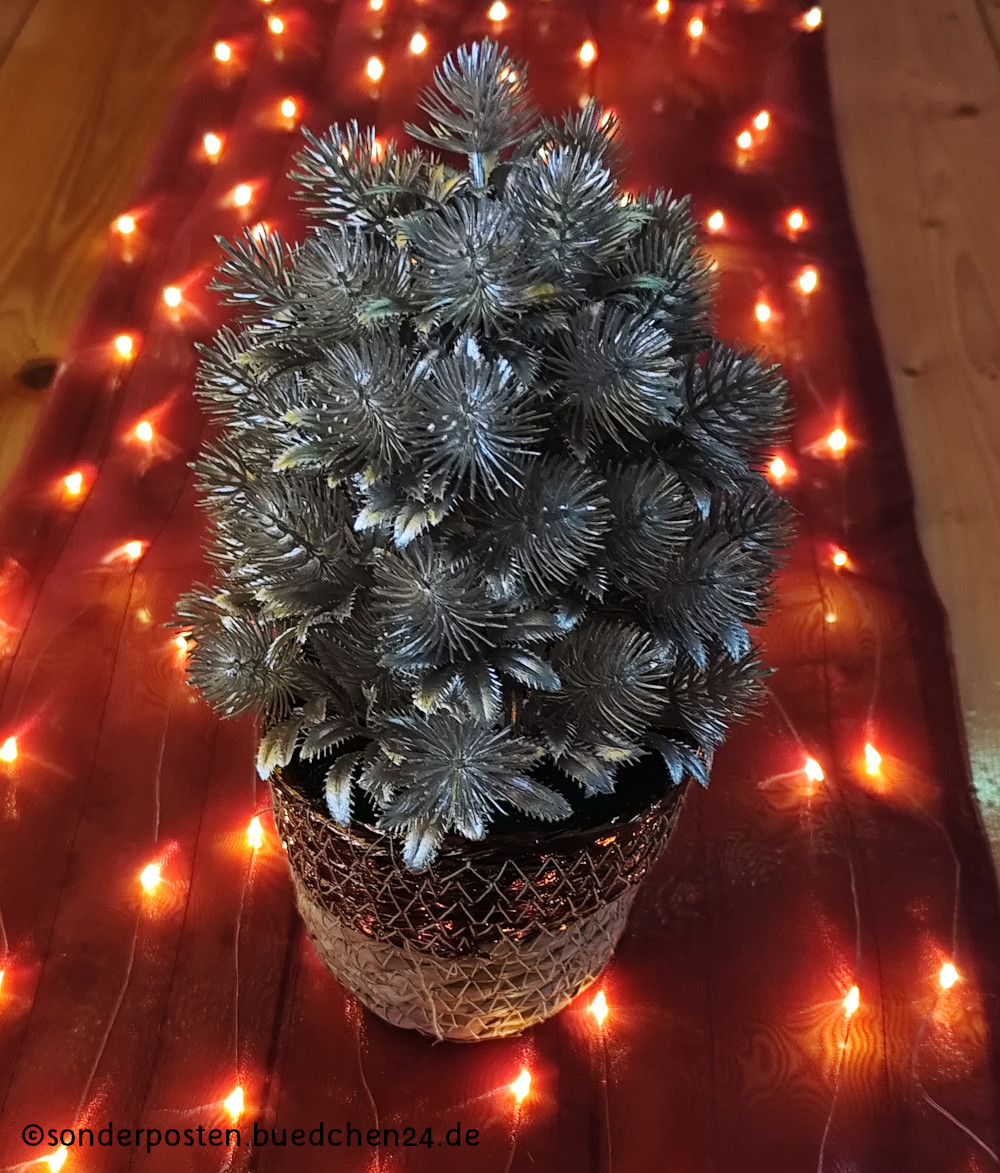 Kunstpflanze - goldene Tanne im Flechtkorb / NEU! – Bild 2