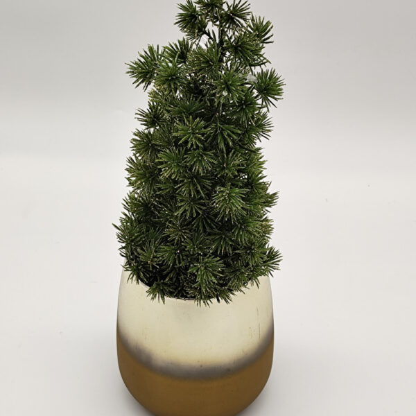 Kunstpflanze - Weihnachtstanne mit Spiegeleffekt-Vase / NEU!