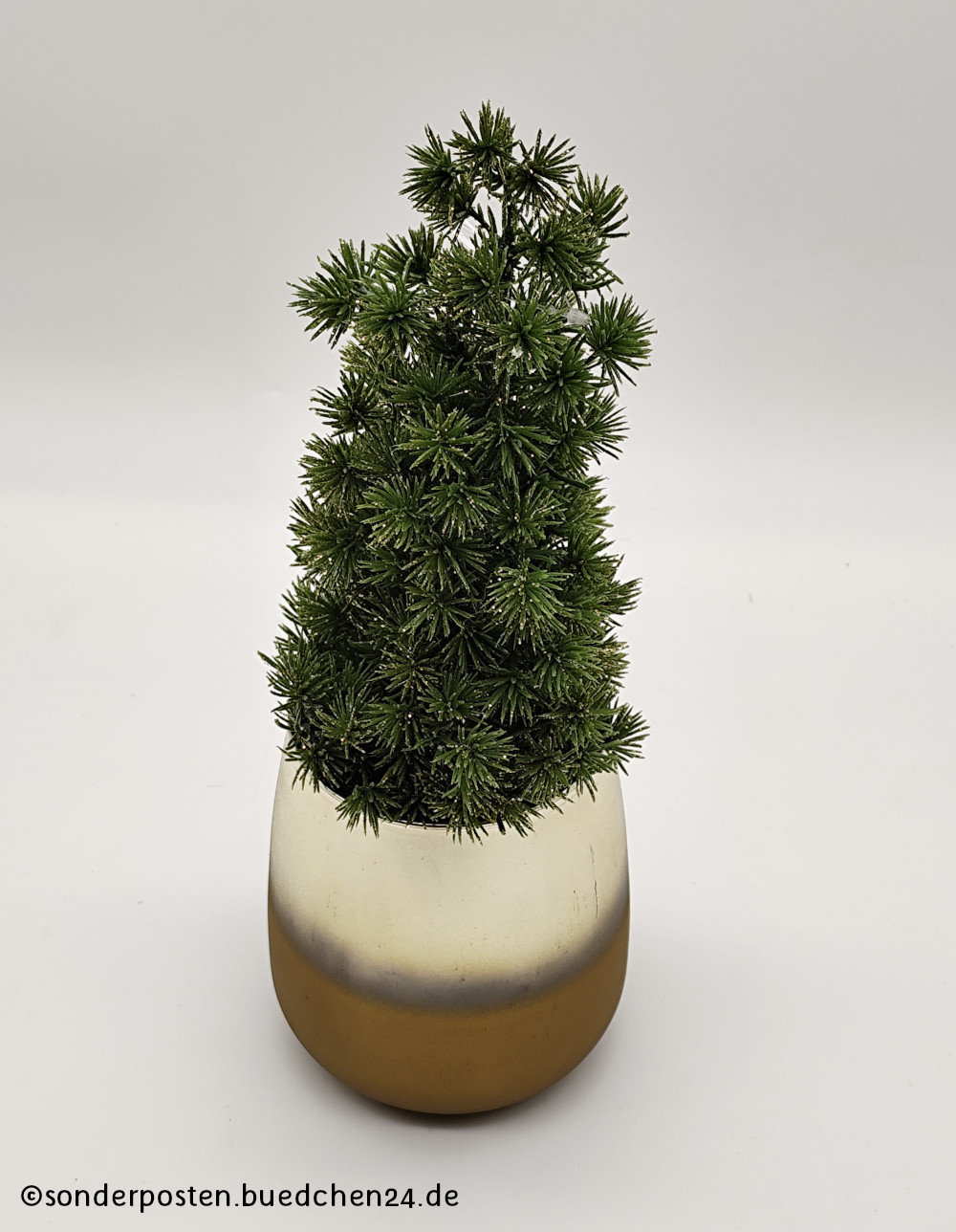 Kunstpflanze - Weihnachtstanne mit Spiegeleffekt-Vase / NEU!