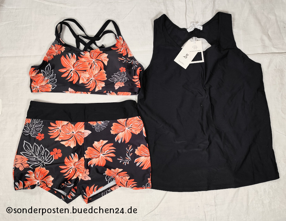 3 teiliges Bikiniset mit Shorts und Tanktop - Jasambac / M – Bild 4
