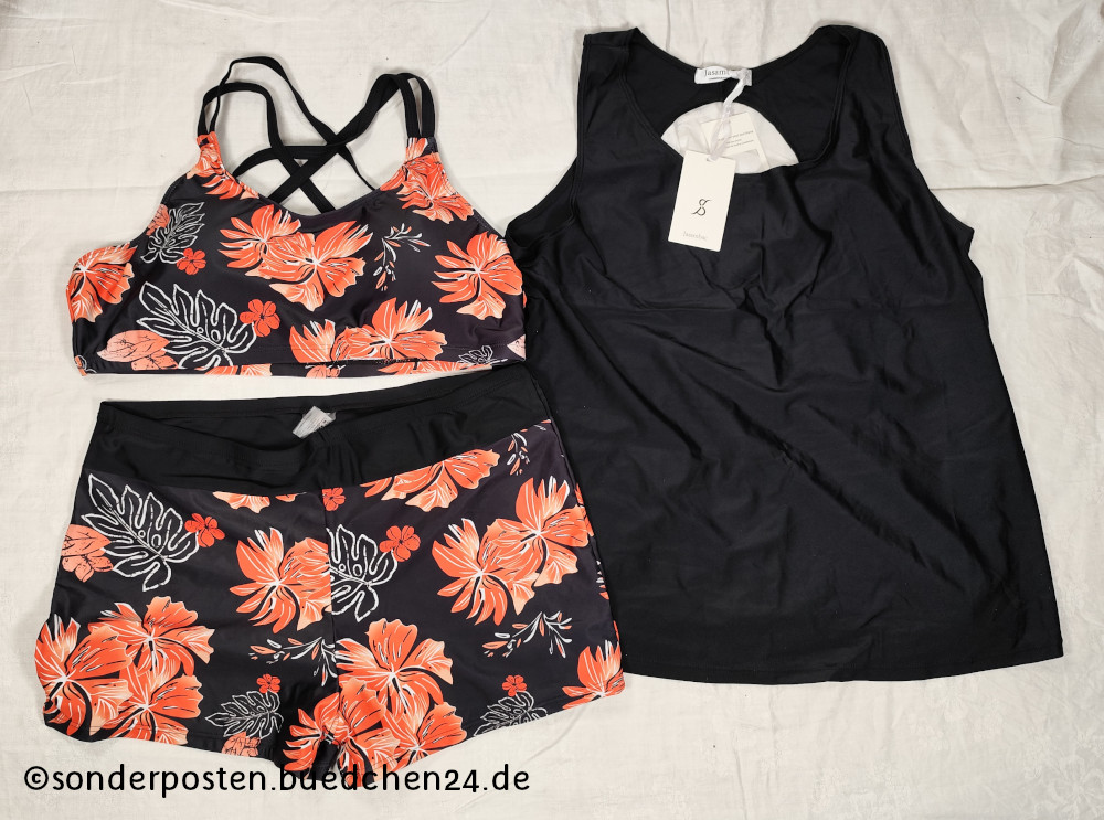 3 teiliges Bikiniset mit Shorts und Tanktop - Jasambac / XL – Bild 4