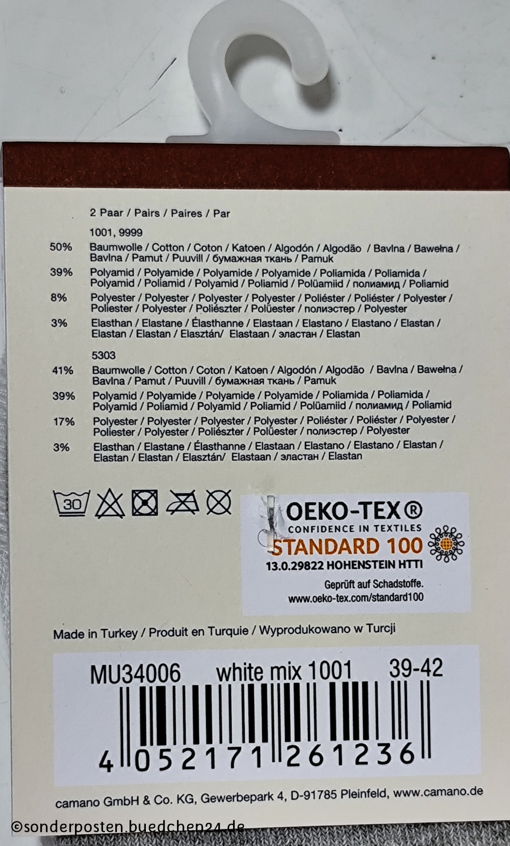 2 Paar Füßlinge - MUSTANG / 39-42 – Bild 2