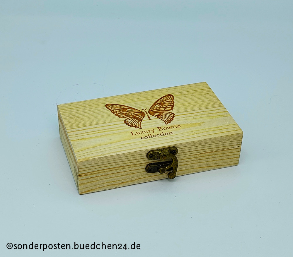 JEMYGINS - Fliege mit Ansteckfeder in Geschenkbox / Set für Herren – Bild 2