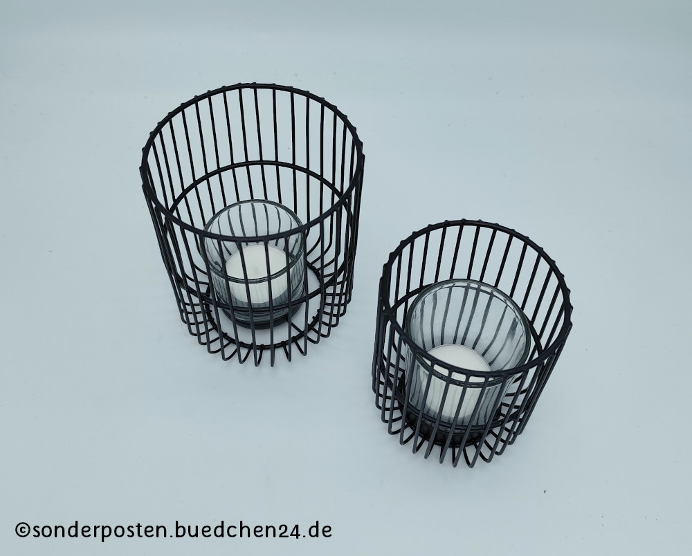 2er-Set Boltze Home - Teelicht/Windlicht "Cindy" / NEU – Bild 2